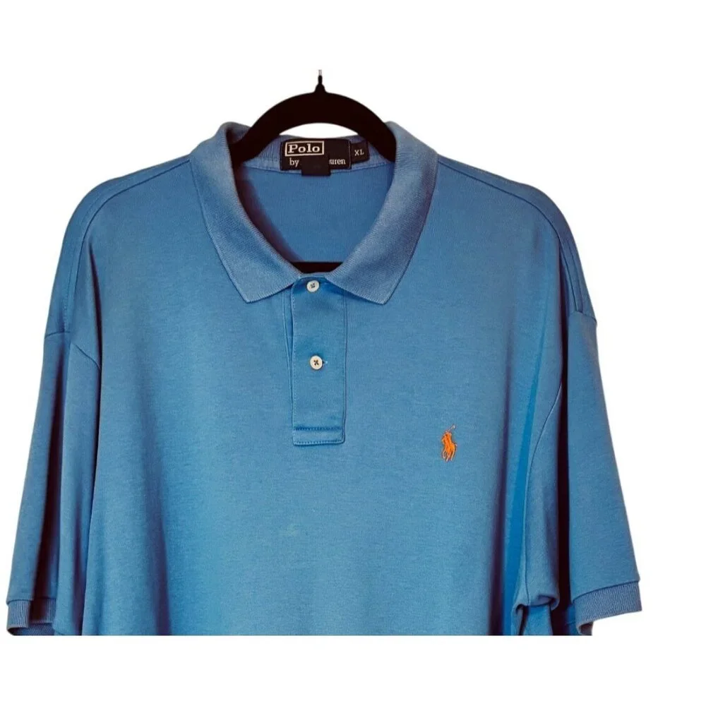 Polo By Ralph Lauren XL Mens Blue Short Sleeve Polo Shirt